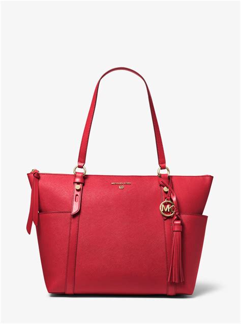 michael kors sullivan large top-zip tote reviews|sullivan large saffiano leather tote.